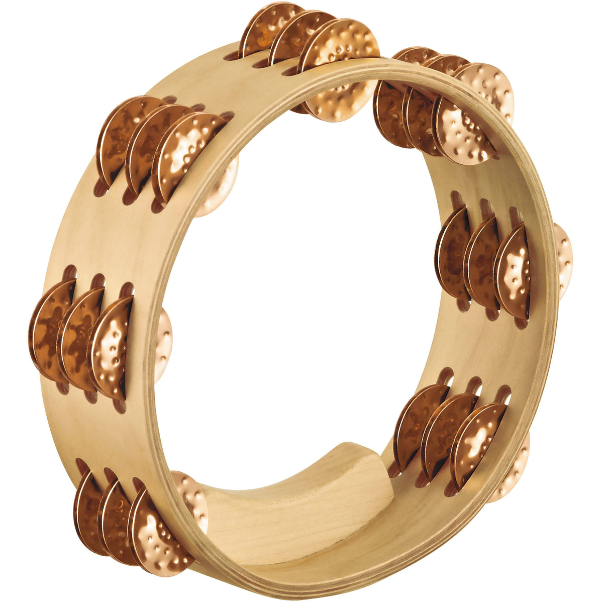 8 in. Hammered Bronze Tambourine O5760