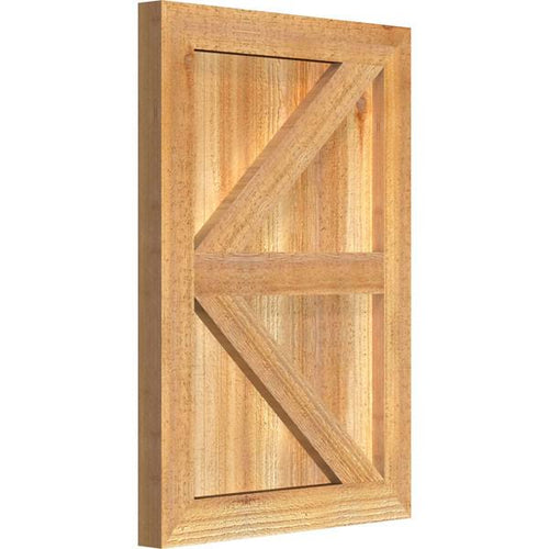 16-7/8 in. W x 24 in. H Framed Board and Batten Shutters with Z-Bar I57315