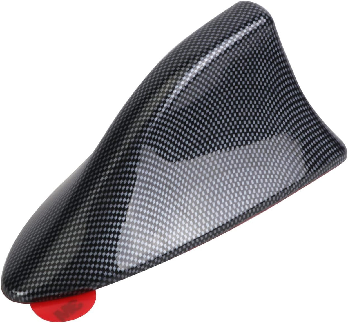 Carbon Fiber Car Shark Fin Antenna Cover Radio Signal Base Black Universal Accessories Pack of 2 C695