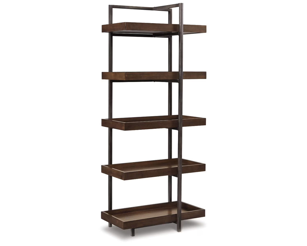 Industrial Entertainment Center Bookcase, Brown C1107