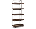 Industrial Entertainment Center Bookcase, Brown C1107