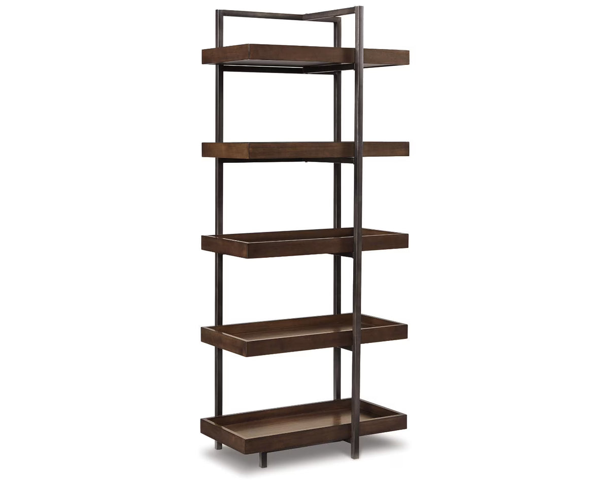 Industrial Entertainment Center Bookcase, Brown C1107