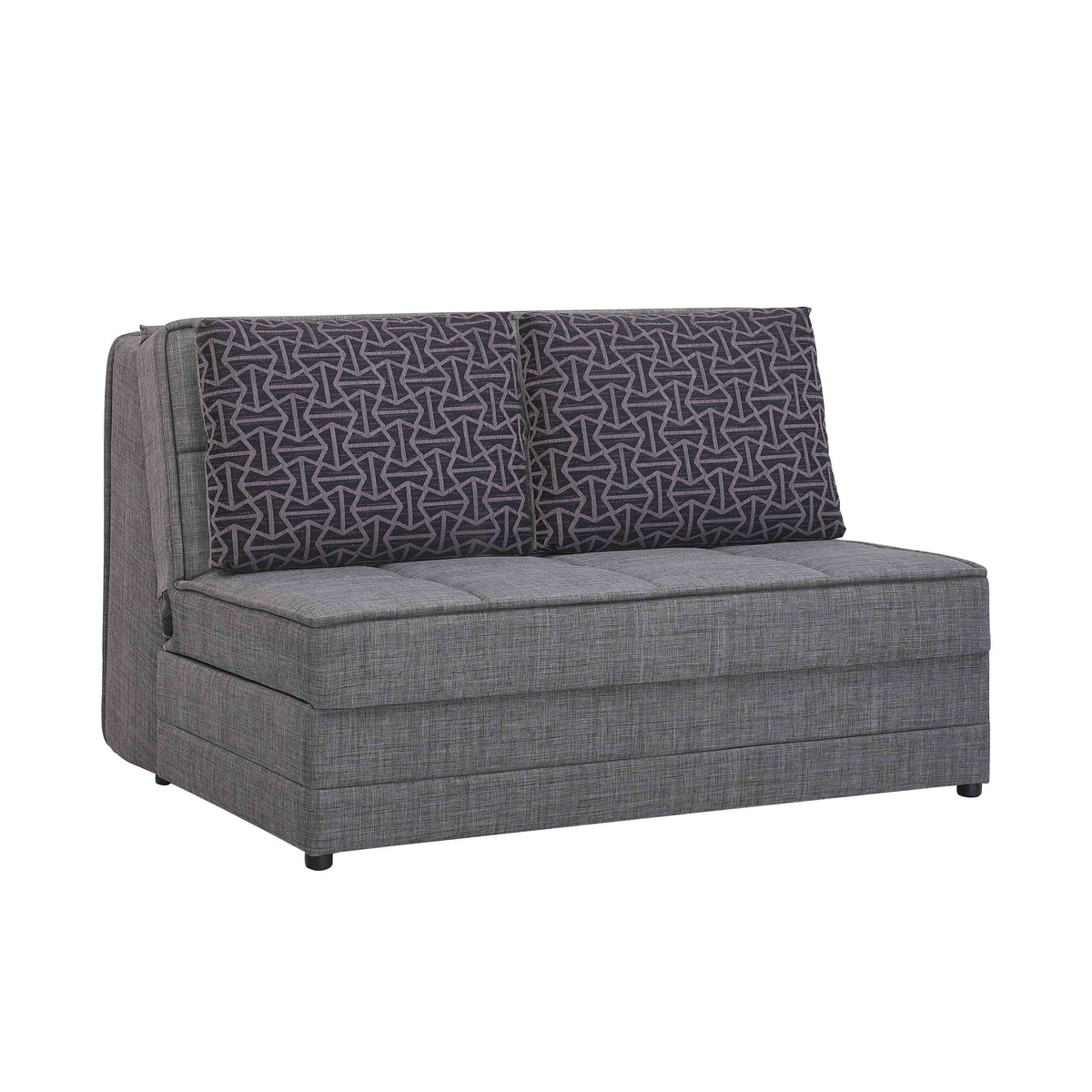 Gray Chenille Sleeper Loveseat P51990