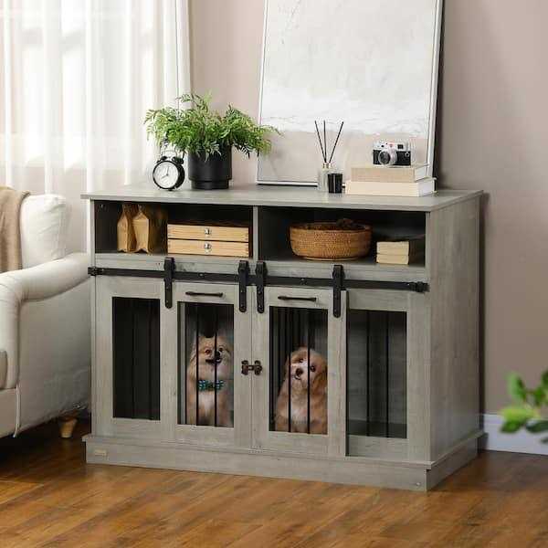 Dog Crate Furniture with Shelves H428
