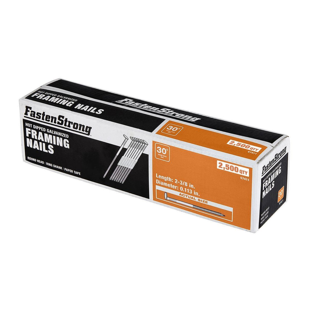 Galvanized Ring Shank Framing Nails 2500 Pack M534332