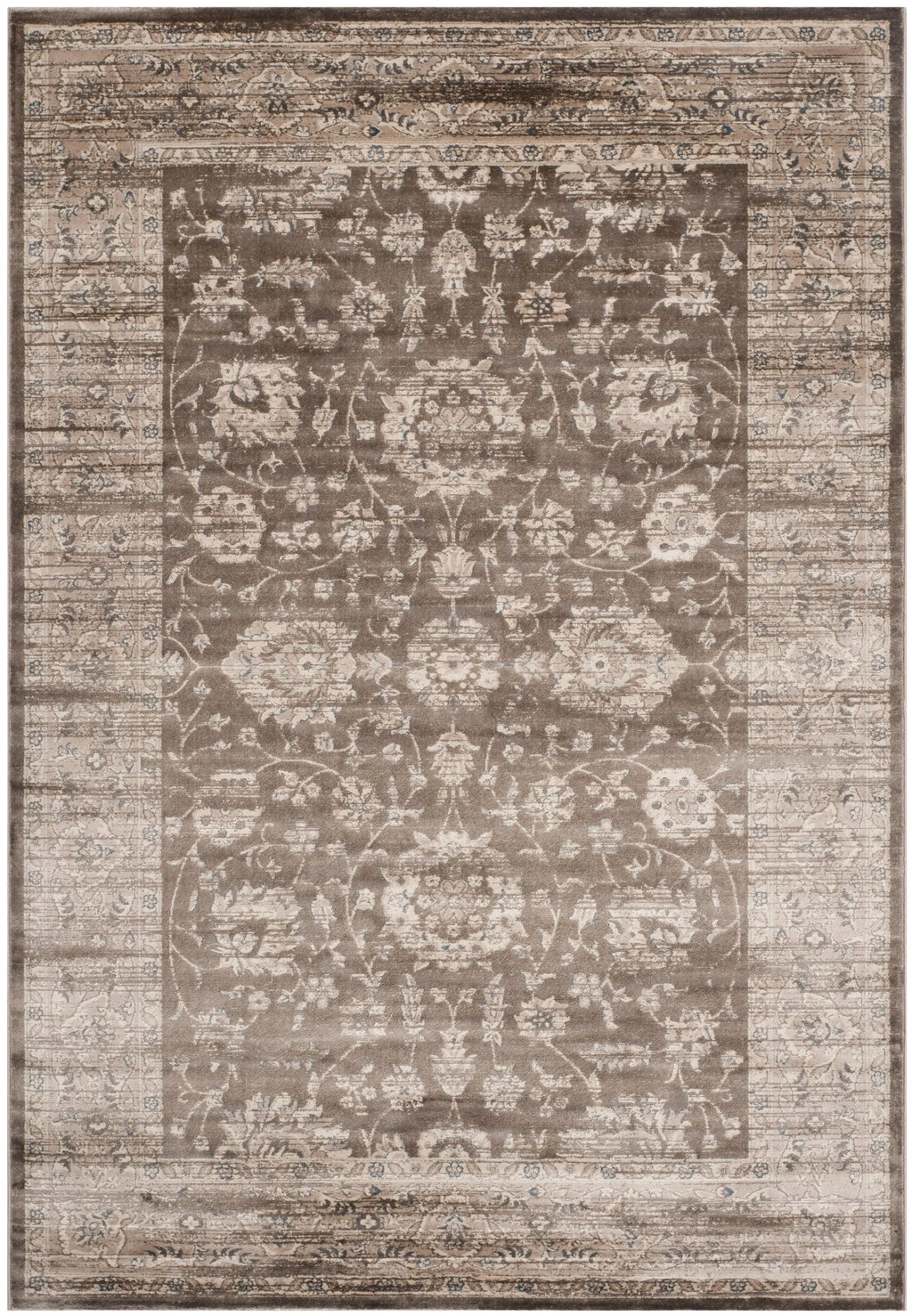 Brown Ivory Traditional Area Rug 5'1" x 7'7" Z9020