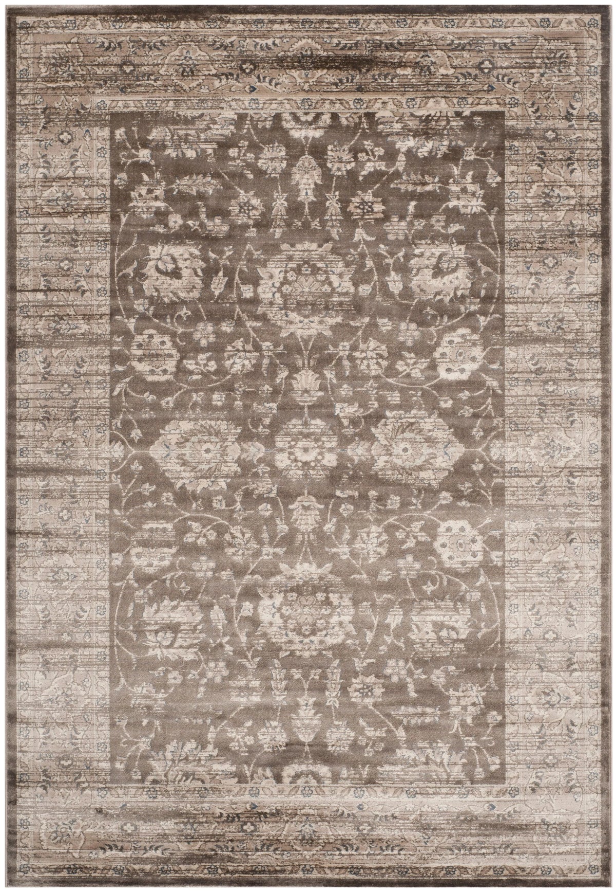Brown Ivory Traditional Area Rug 5'1" x 7'7" Z9020
