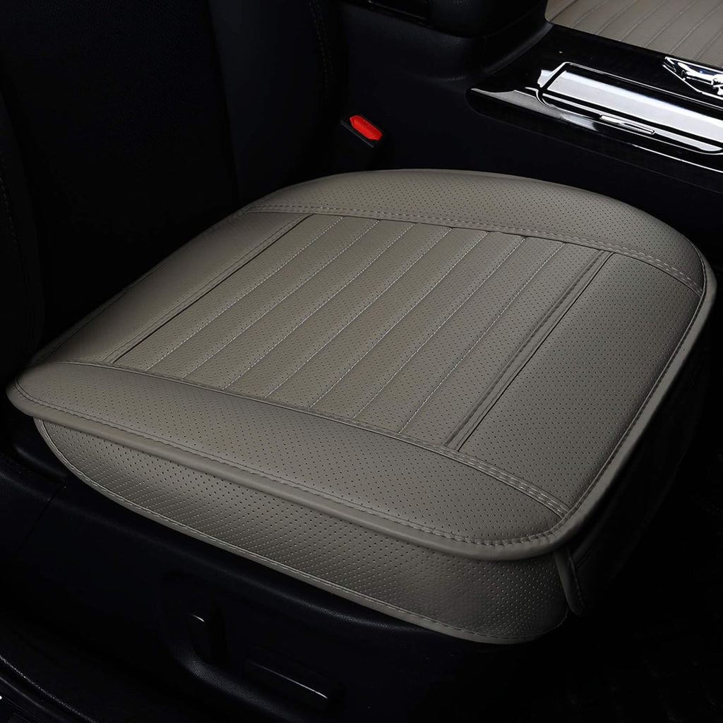 Beige-Tan PU Leather Car Seat Cover Bottom, 1pcs M934