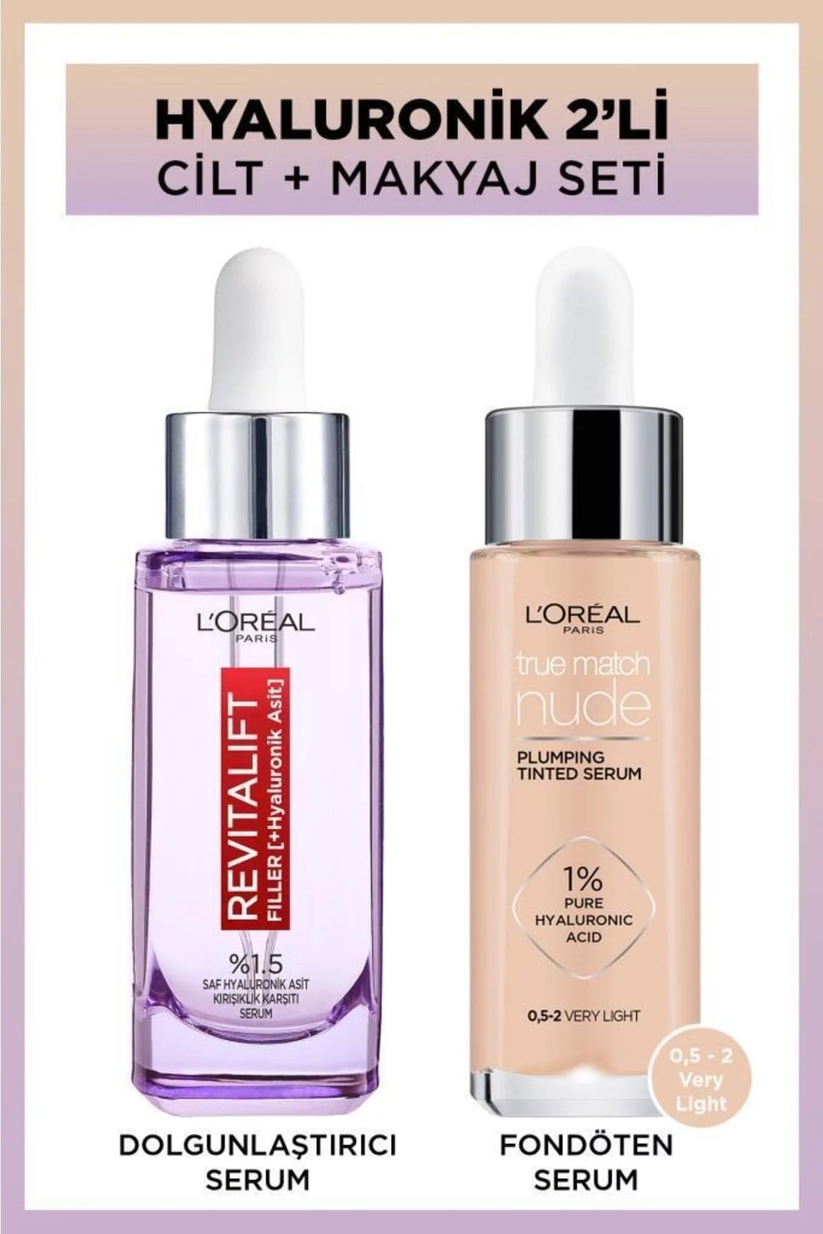 Nude Foundation Serum & 1.5 % Hyaluronic Acid Serum I579321