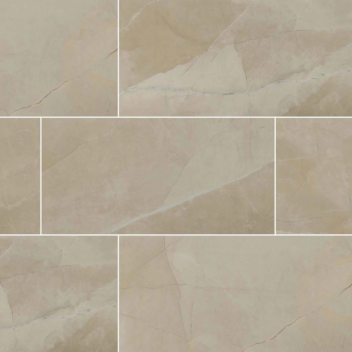 Cream 24"X48" Polished Porcelain Tile C4409