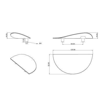 White 2 1/2 in Center-to-Center Cabinet Hardware H530
