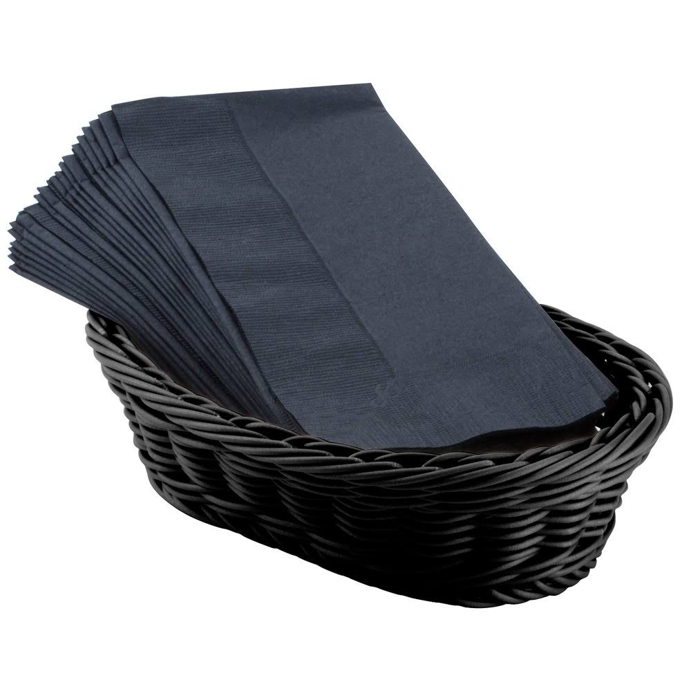Black Woven Oval Basket - 6/Case C628