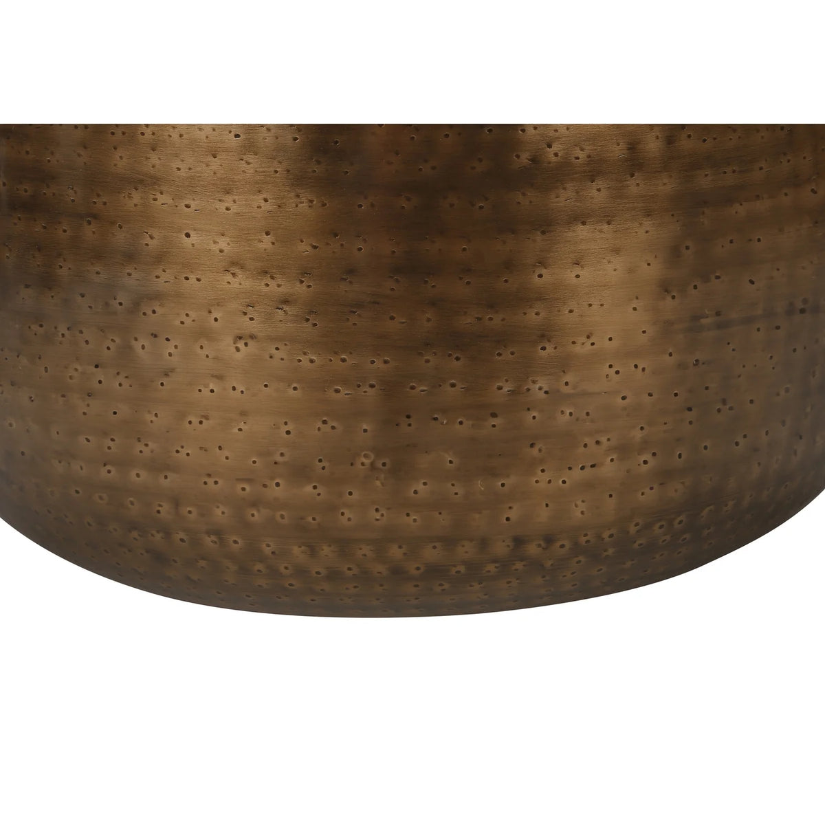 Copper Metal Drum Accent Table T236562