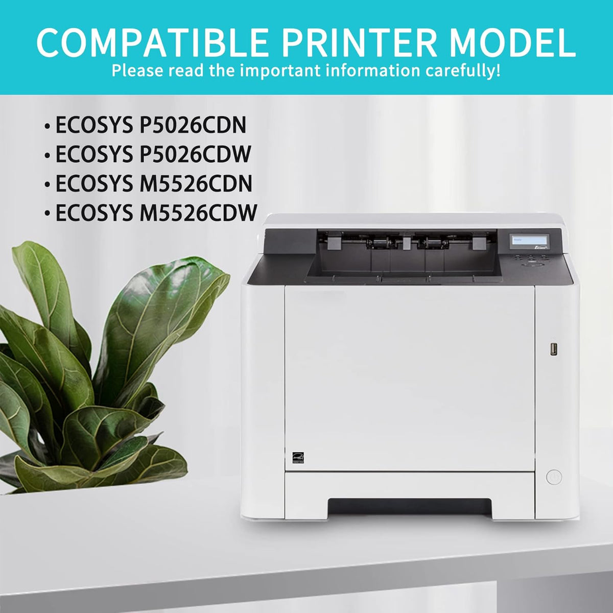 Compatible Black Toner Cartridge for Kyocera ECOSYS P5026cdn P5026cdw M5526cdn M5526cdw Printer T41838