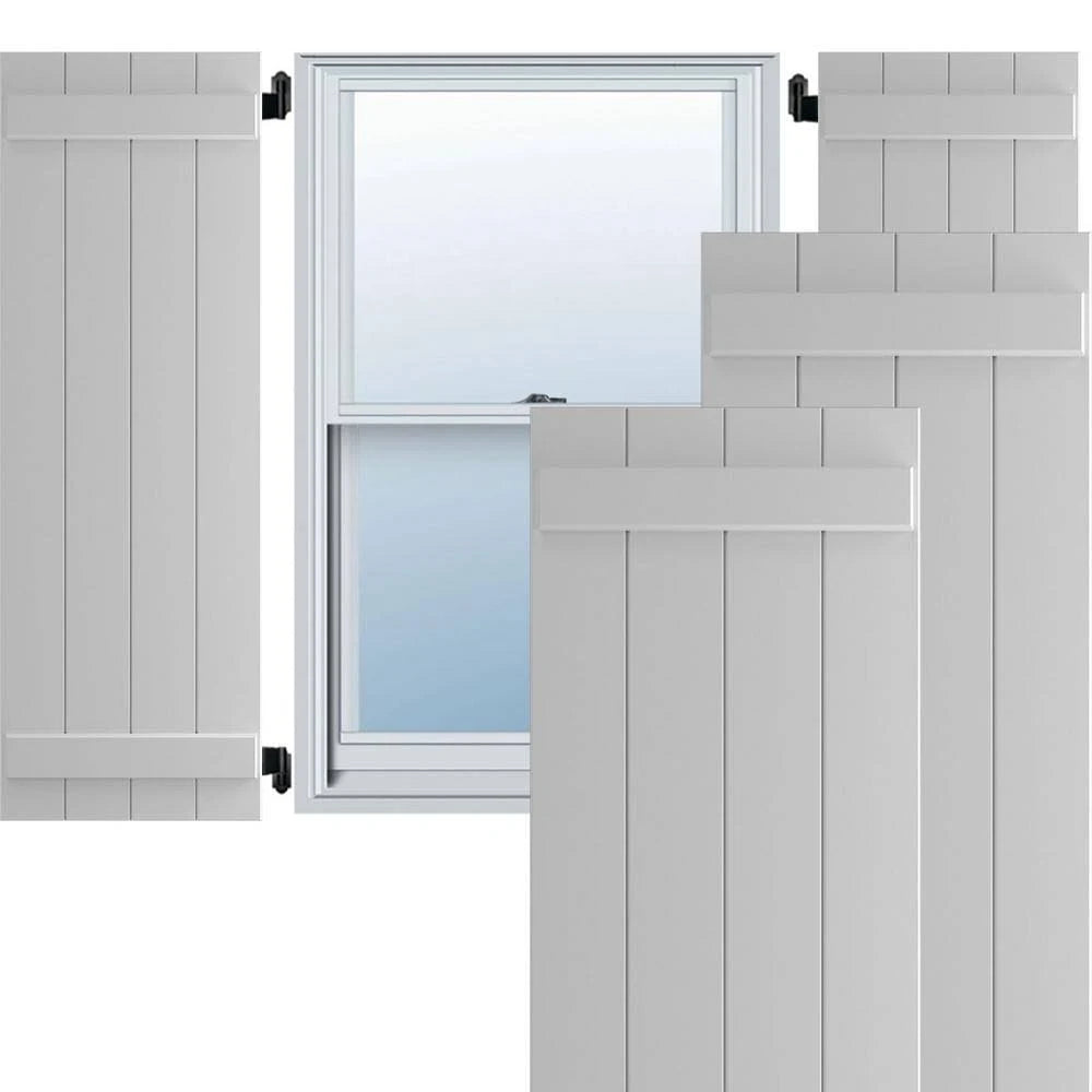 18x22W x 70x22H Primed Composite Board-n-Batten Shutters (Per Pair) N9150