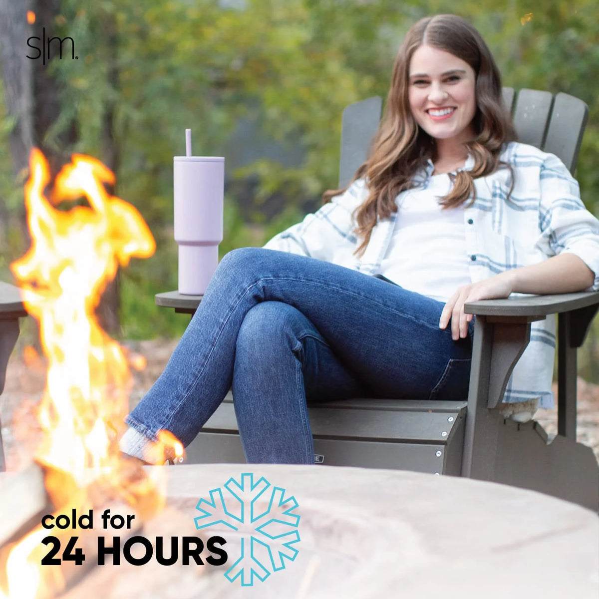 40 oz Insulated Reusable Stainless Steel Tumbler with Handle and Straw Lid N65637