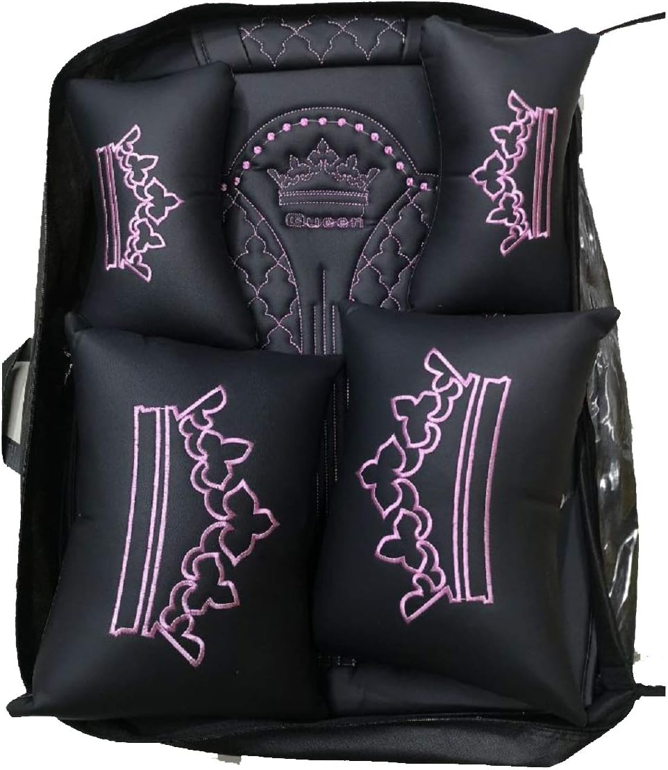 Black-Pink Car Seat Covers Full Set U21992