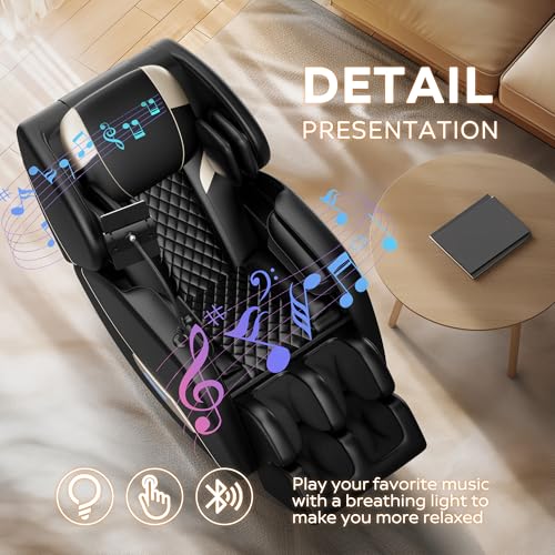 Black Zero Gravity Full Body Massage Chair with Heating C6769
