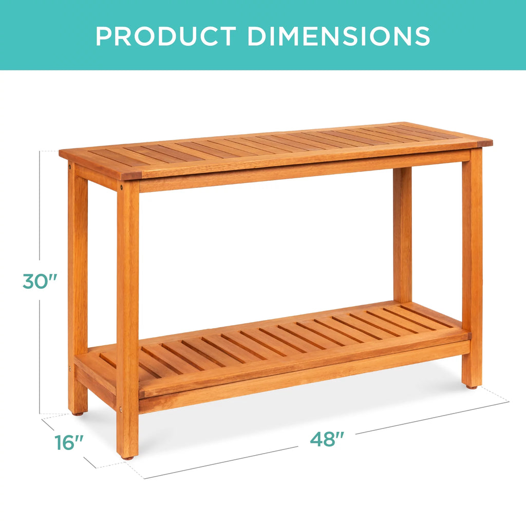 48in 2-Shelf Wooden Console Table M7653