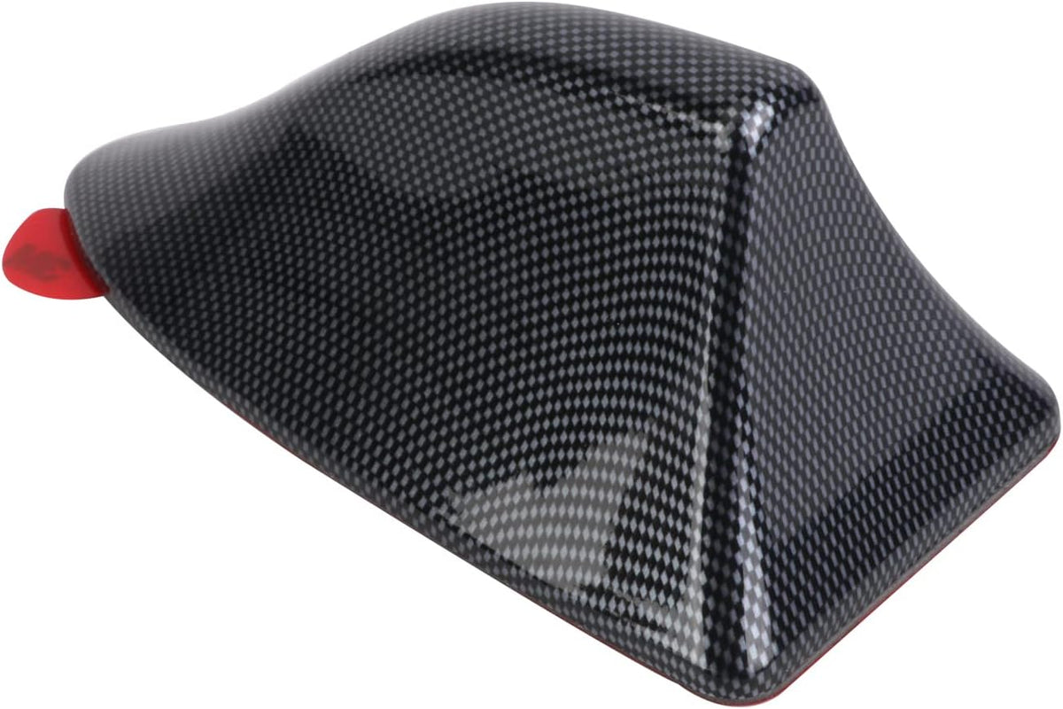 Carbon Fiber Car Shark Fin Antenna Cover Radio Signal Base Black Universal Accessories Pack of 2 C695