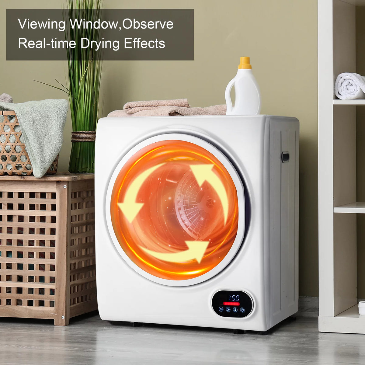 1.5 cu. ft. Compact Electric Dryer, White P7454