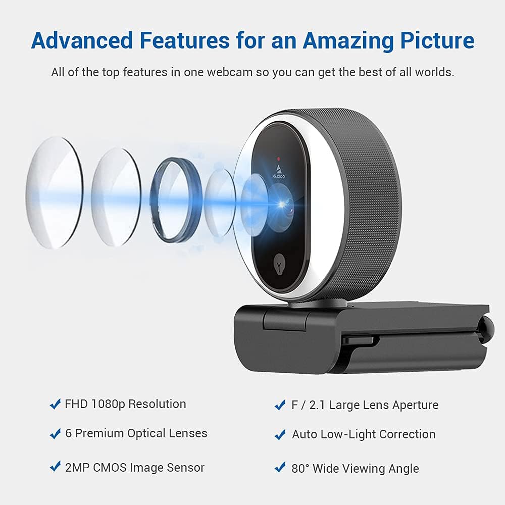 1080P Webcam with Dual Microphones and Auto-Focus V643