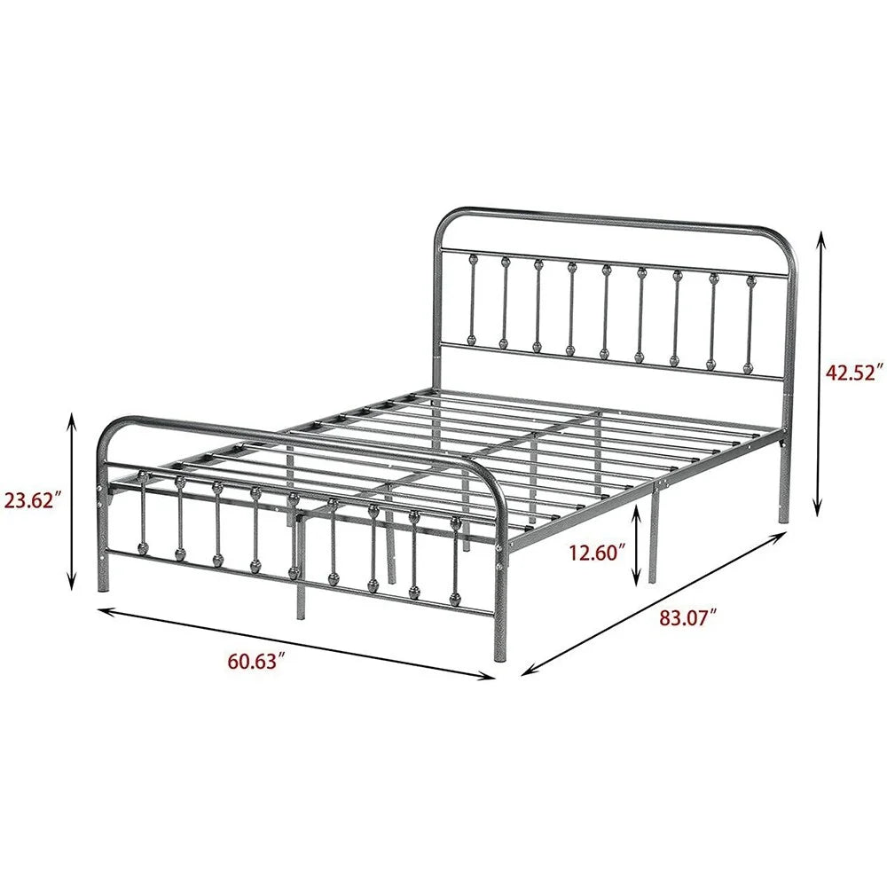 Queen Size Metal Bed Frame with Headboard C852