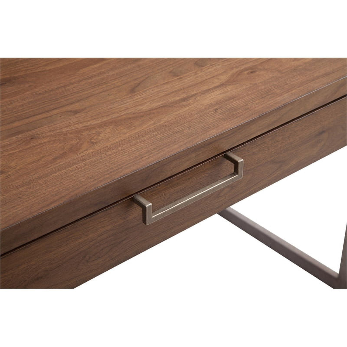 Brown Wood and Metal Desk U855230