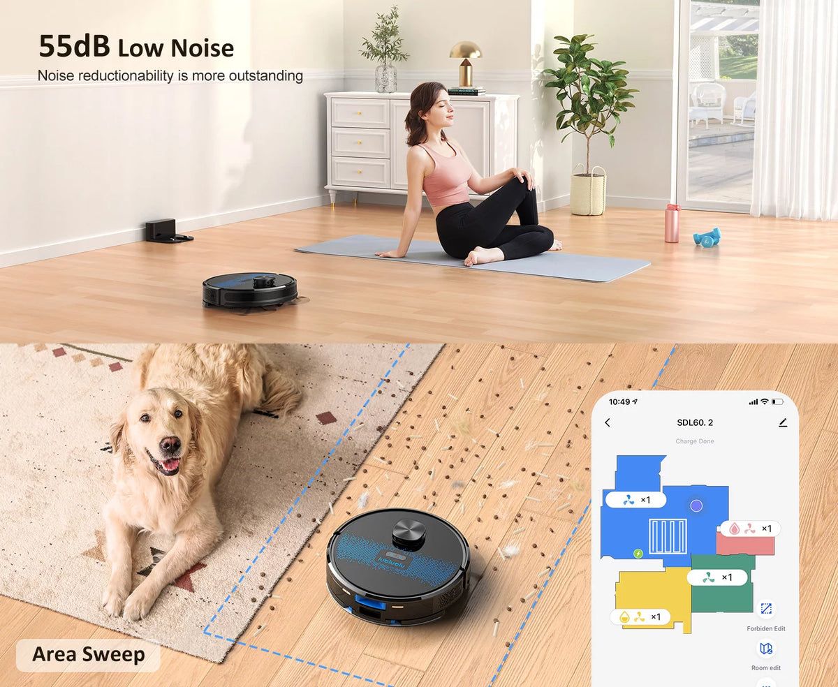 Robot Vacuum and Mop with 3000Pa Suction D50477