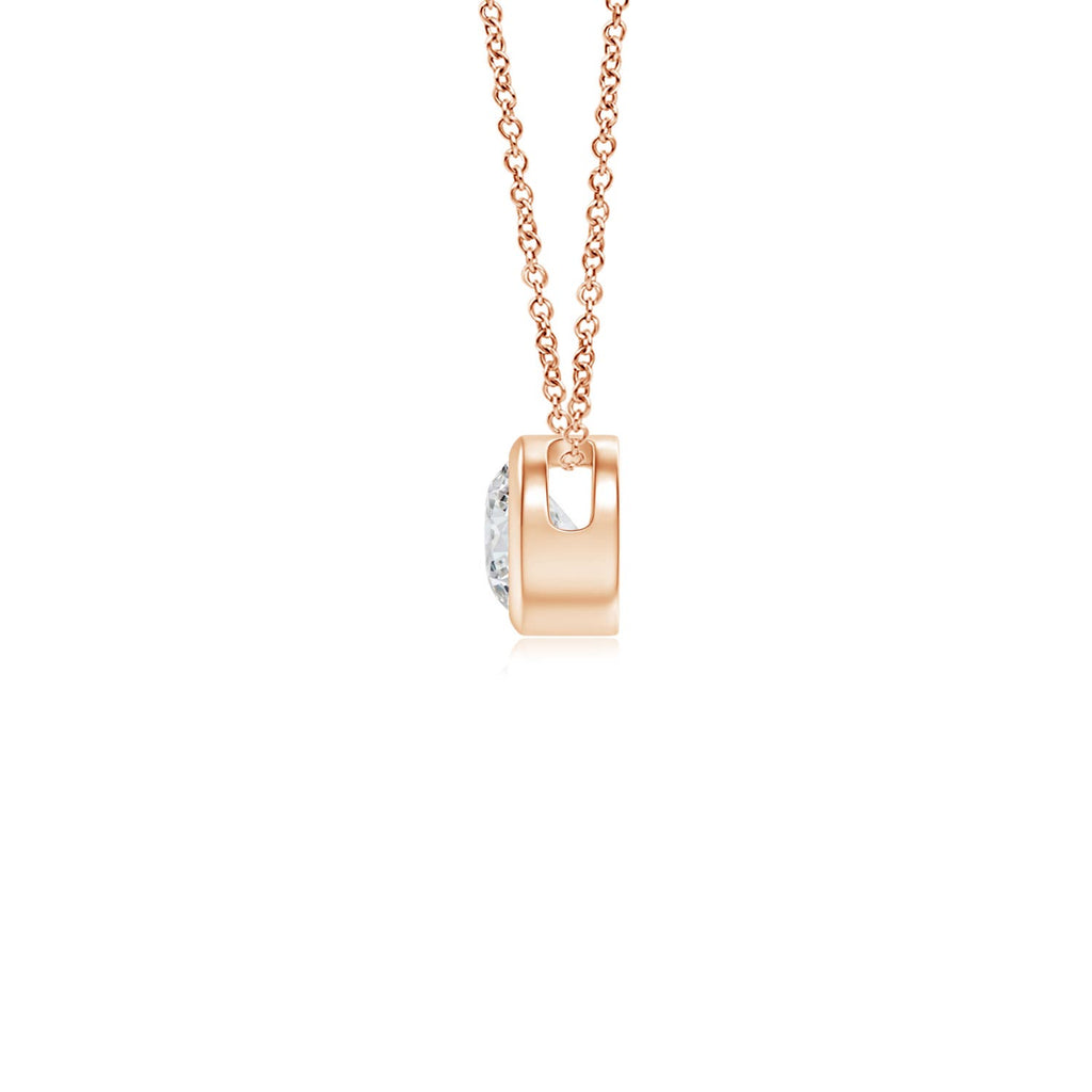 14K Rose Gold Diamond Solitaire Pendant Necklace B858810