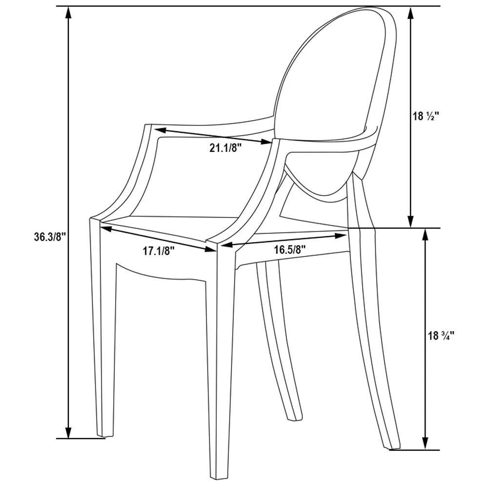 Modern Acrylic Chair Set of 4 M717498