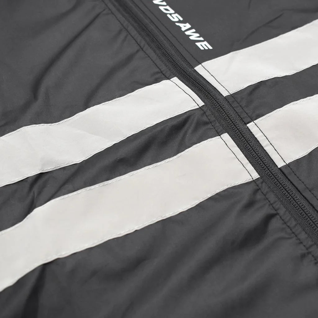 Black XXL Windproof Long-Sleeve Riding Jacket F24187