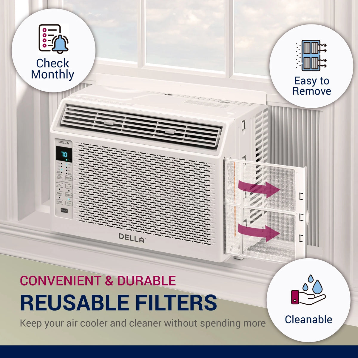 6000 BTU Window Air Conditioner with Remote Control H759