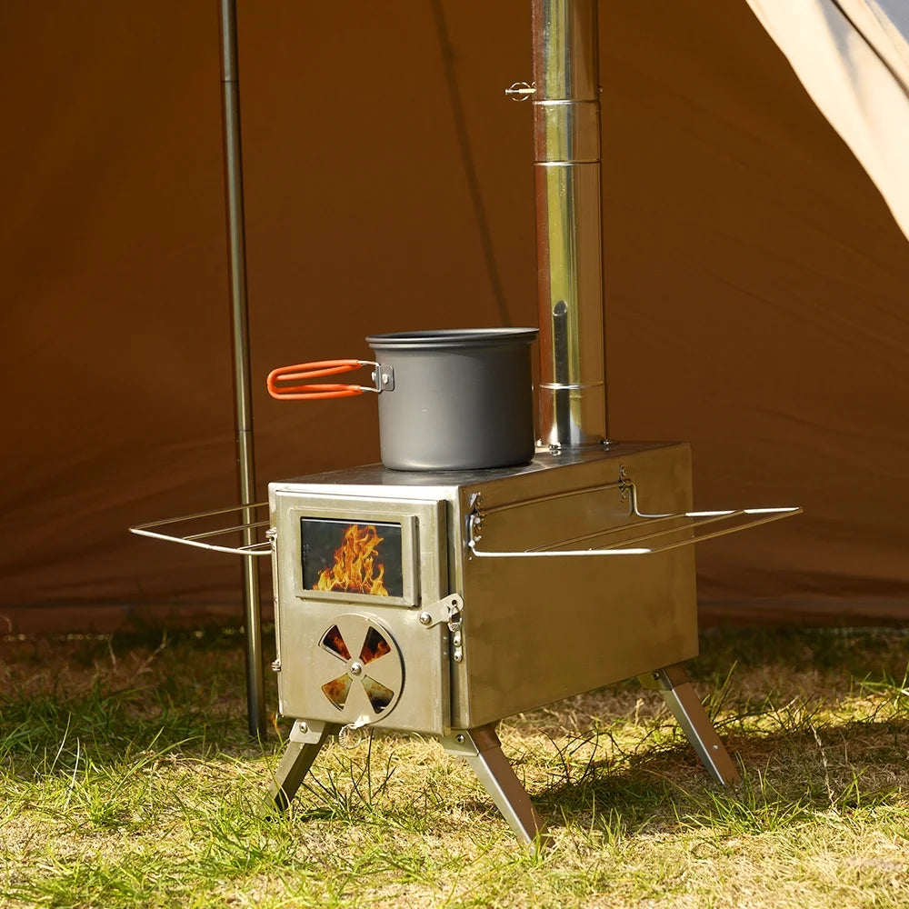 Portable Wood Burning Tent Stove 304 Stainless Steel J2769