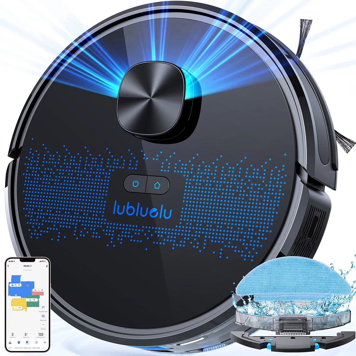 Robot Vacuum and Mop with 3000Pa Suction D50477