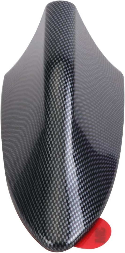 Carbon Fiber Car Shark Fin Antenna Cover Radio Signal Base Black Universal Accessories Pack of 2 C695