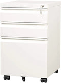 White 3-Drawer Mobile File Cabinet X196