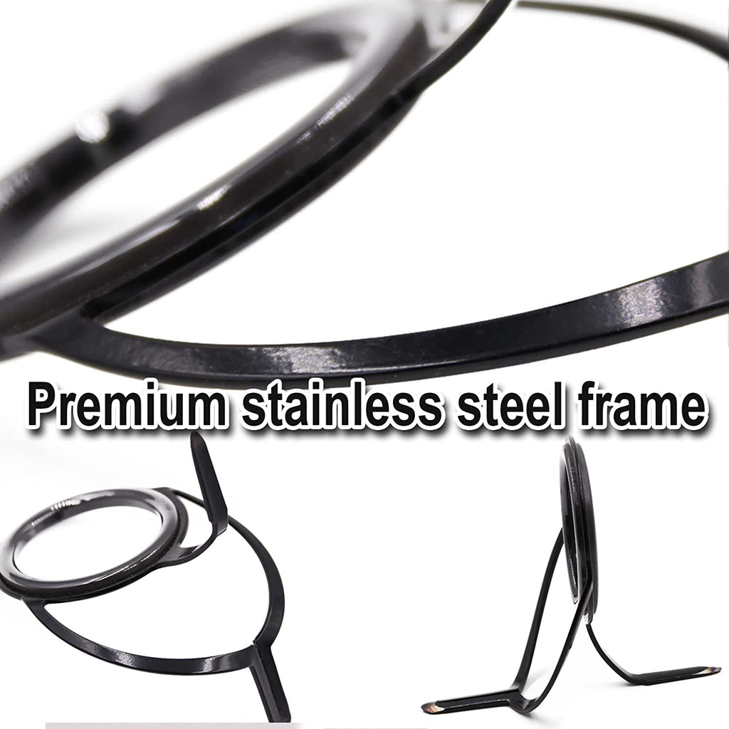 Fishing Rod Tip Guide Repair Kit Stainless Steel Ceramic Ring Mixed Size P81322