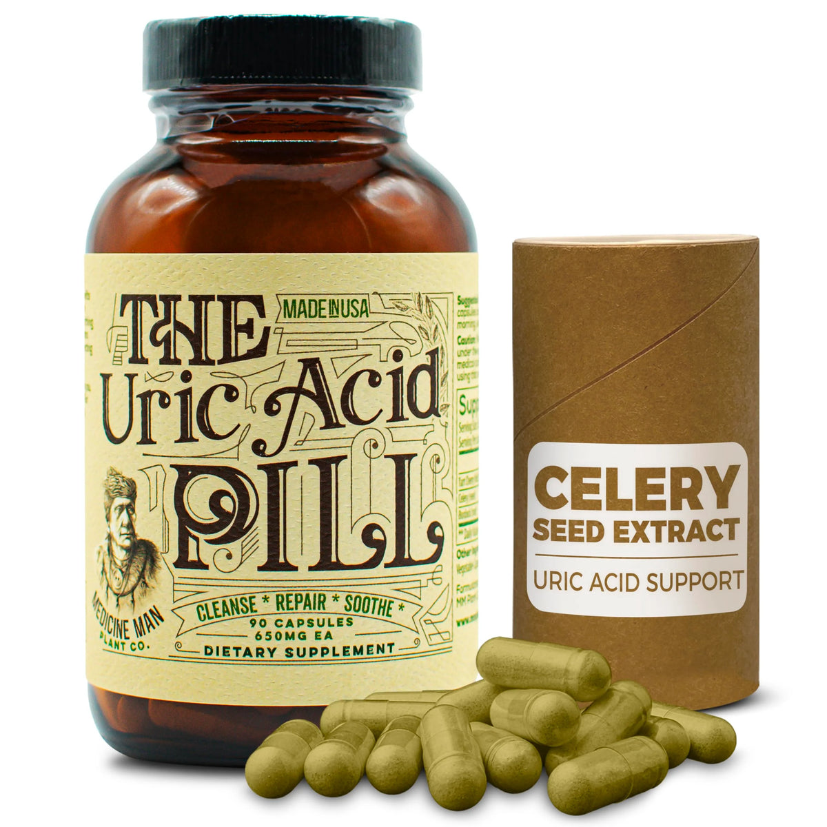 90 Capsules Organic Uric Acid Supplement with Tart Cherry Extract Celery Seeds and Burdock Root T3451