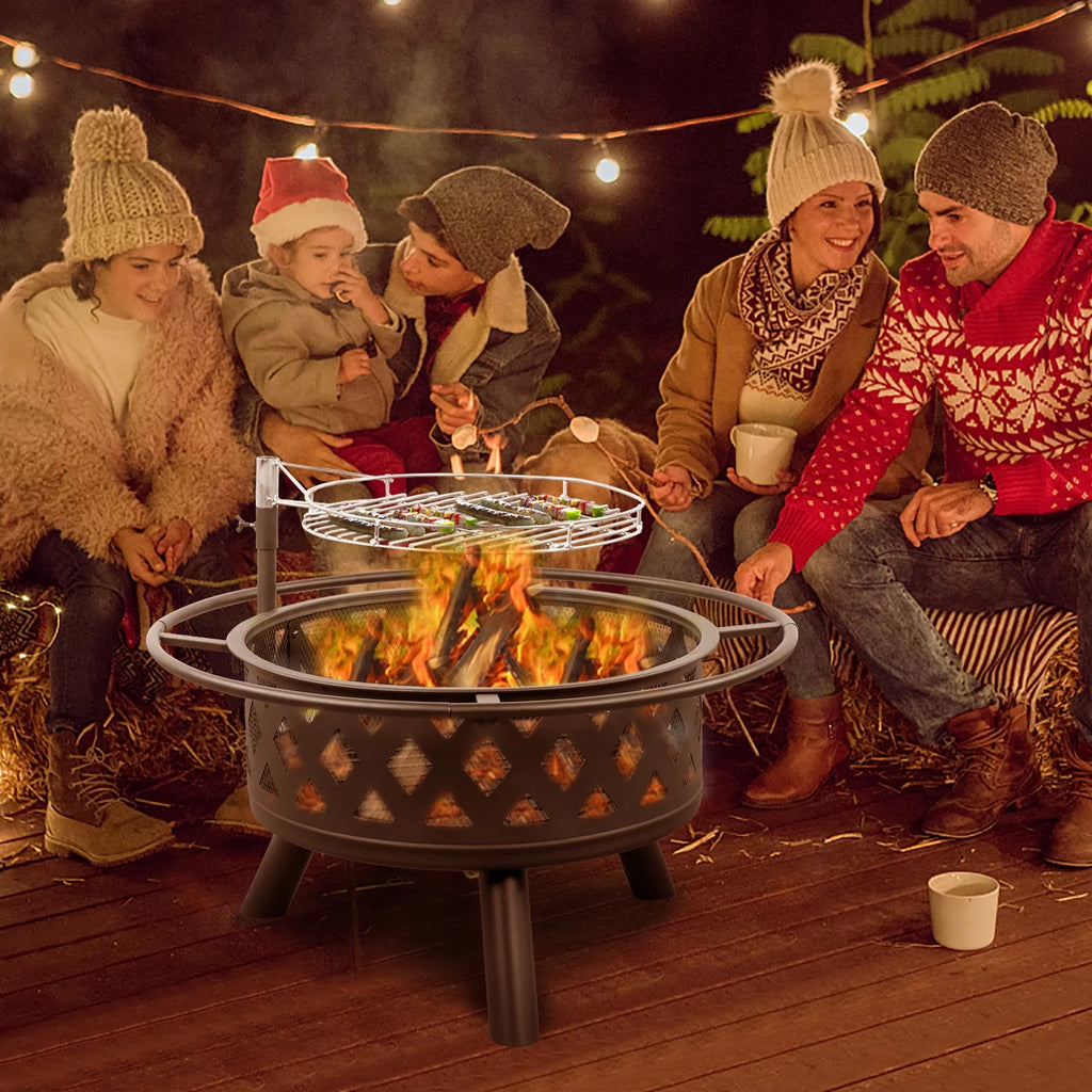 32 Wood Burning Square Fire Pit Y358