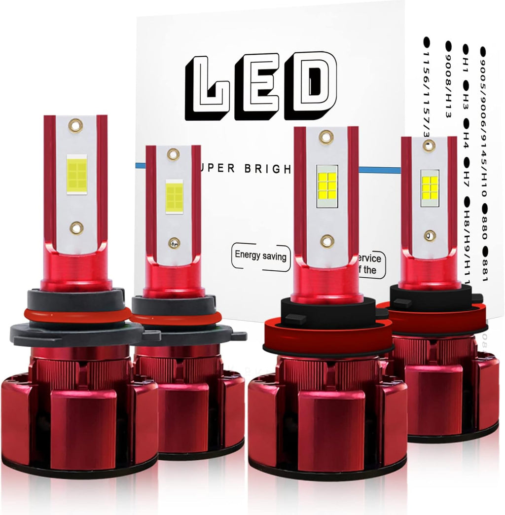 9005 +H11 High/Low Beam LED Headlight Bulbs + H16 LED Fog Light Bulbs, 6000K Cool White, Pack of 6 I24941