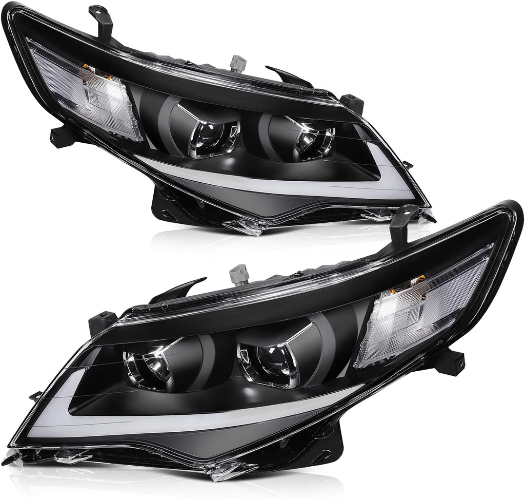 Black Housing Clear Lens Headlight Assembly for Toyota Camry 2012-2014 A294