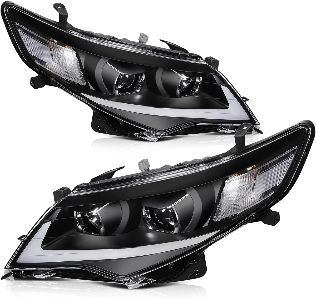 Black Housing Clear Lens Headlight Assembly for Toyota Camry 2012-2014 A294