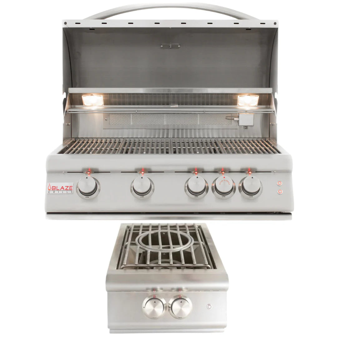 32 in. Natural Gas Grill & Side Burner I126