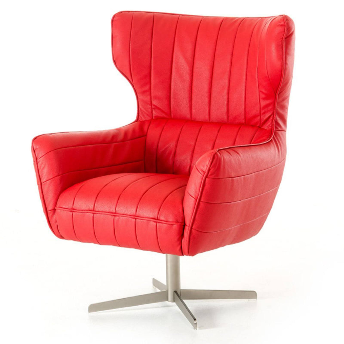 Red Eco-Leather Accent Chair C3947