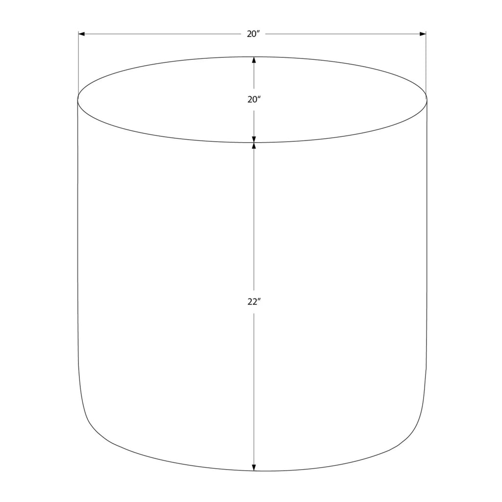 Copper Metal Drum Accent Table T236562