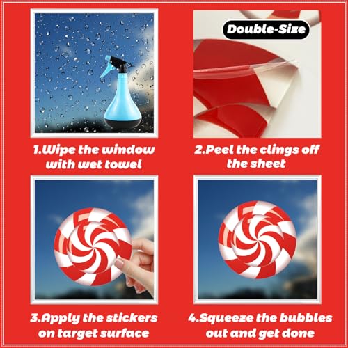 Glitter Blue Snowflake Window Clings H289