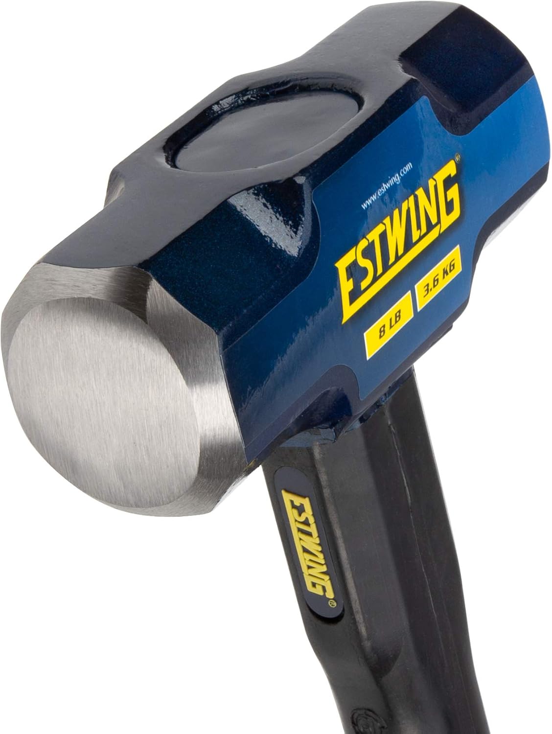 8-Pound Hard Face Sledge Hammer with Vulcanized Rubber Overlay W926838