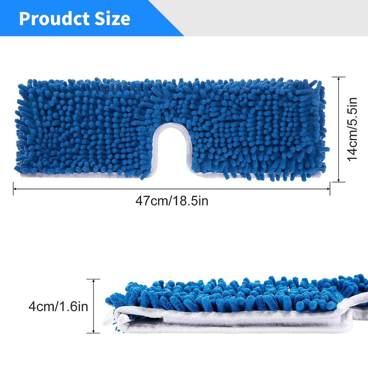4-Pack Microfiber Replacement Mop Heads for Dual Action Mop K8434
