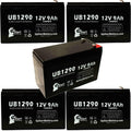 5x Pack Replacement Sealed Lead Acid Battery (12V, 9Ah, 9000mAh, AGM, SLA) with F1 Terminal Adapters G8791